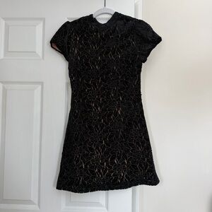 Free People Black Lace Mini Dress